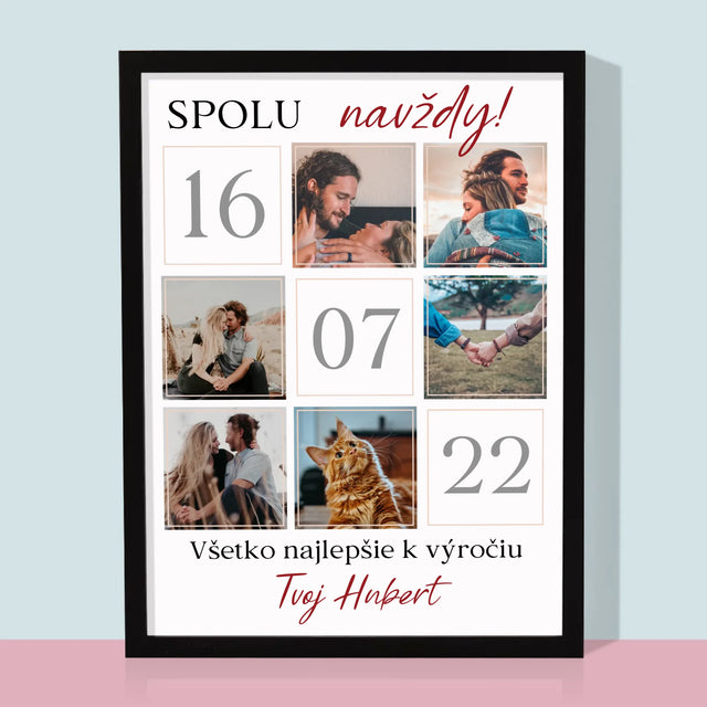 Fotokoláž: Spolu Navždy! - Zarámováná Tlač 30X40 (Vertikálne)
