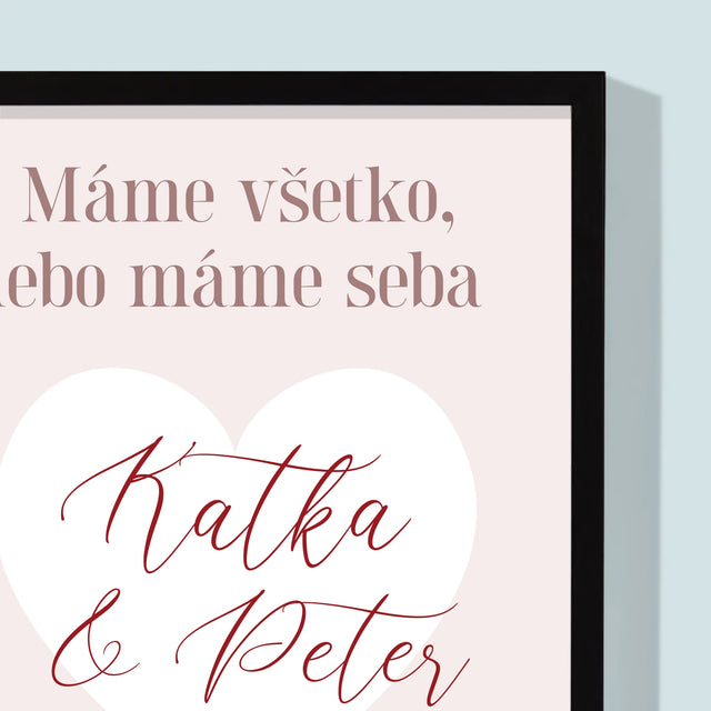 Fotokoláž: Máme Všetko, Kým Máme Seba - Zarámováná Tlač 30X40 (Vertikálne)