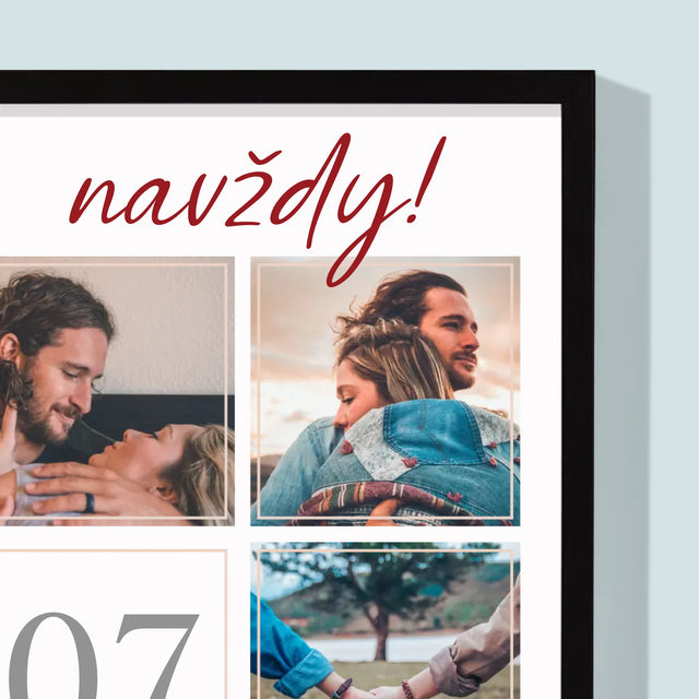 Fotokoláž: Spolu Navždy! - Zarámováná Tlač 30X40 (Vertikálne)