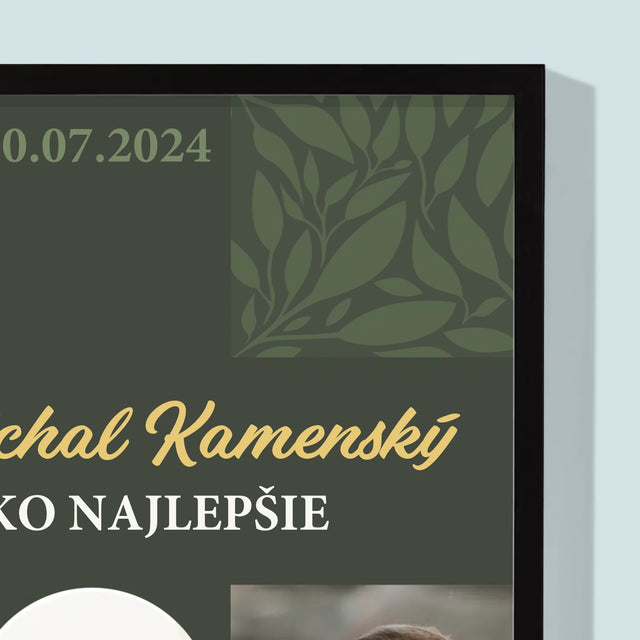 Fotokoláž: Všetko Najlepšie Kríž - Zarámováná Tlač 30X40 (Vertikálne)