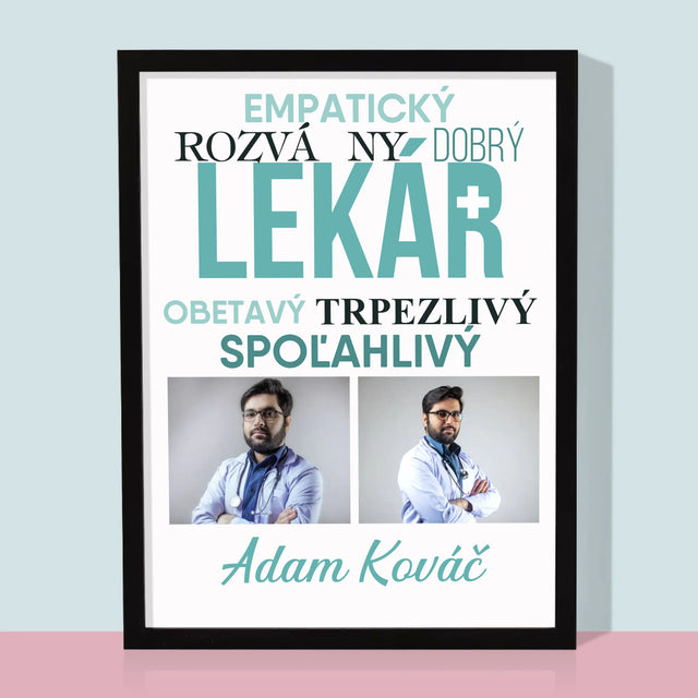 Fotokoláž: Lekár Črty - Zarámováná Tlač 30X40 (Vertikálne)