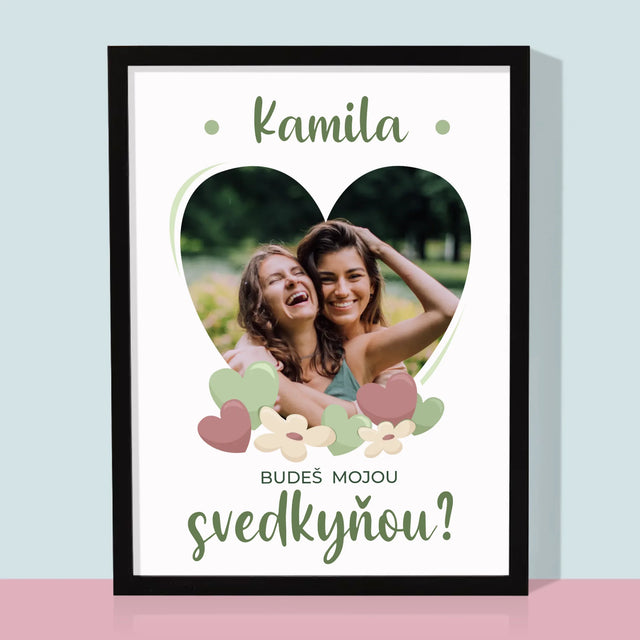 Fotografia A Podpis: Budeš Mojou Svedkyňou Kvety - Zarámováná Tlač 30X40 (Vertikálne)