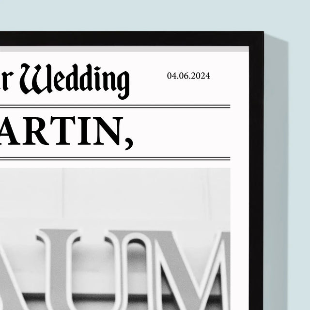 Fotografia A Podpis: Naša Svadba Svedok - Zarámováná Tlač 30X40 (Vertikálne)