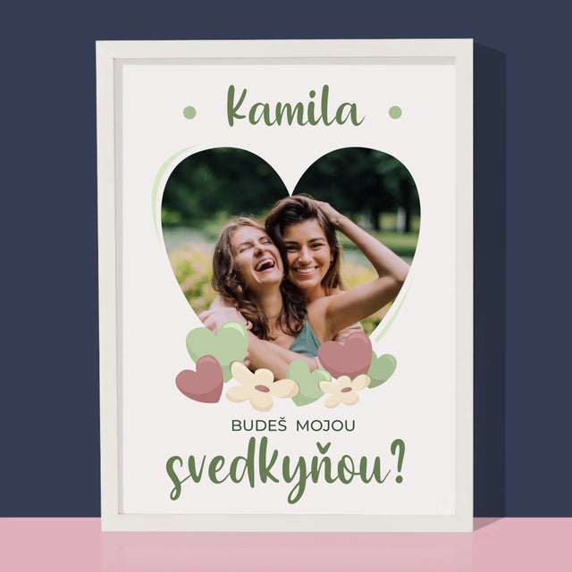 Fotografia A Podpis: Budeš Mojou Svedkyňou Kvety - Zarámováná Tlač 30X40 (Vertikálne)