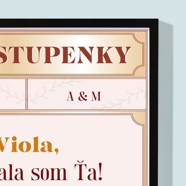 Meno A Podpis: Vip Vstupenky Svedkyňa - Zarámováná Tlač 30X40 (Vertikálne)