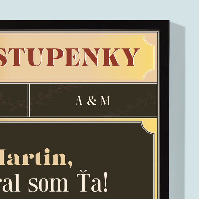 Meno A Podpis: Vip Vstupenky Svedok - Zarámováná Tlač 30X40 (Vertikálne)