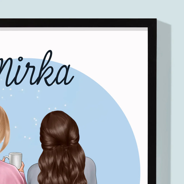 Tvorenie Postavy: Priateľky - Zarámováná Tlač 30X40 (Vertikálne)