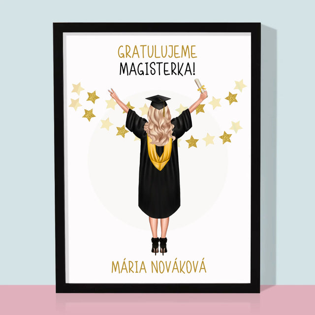 Tvorenie Postavy: Konečne Magister! - Zarámováná Tlač 30X40 (Vertikálne)