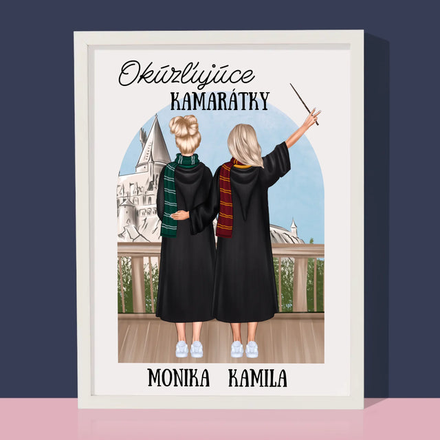 Tvorenie Postavy: Okúzľujúce Kamarátky - Zarámováná Tlač 30X40 (Vertikálne)
