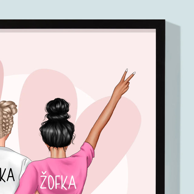 Tvorenie Postavy: Najlepšia Sestra Na Svete - Zarámováná Tlač 30X40 (Vertikálne)