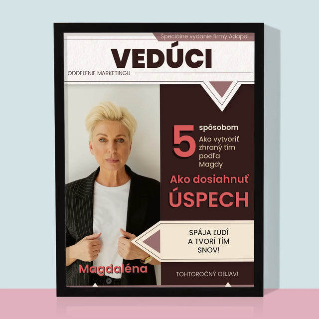 Obálka Časopisu: Vedúci - Zarámováná Tlač 30X40 (Vertikálne)