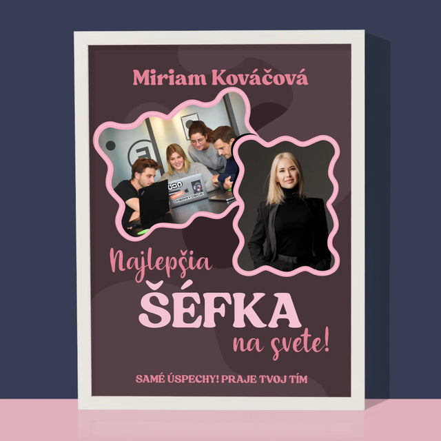 Fotokoláž: Najlepšia Šéfka - Zarámováná Tlač 30X40 (Vertikálne)