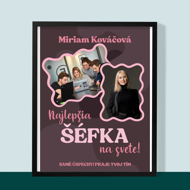Fotokoláž: Najlepšia Šéfka - Zarámováná Tlač 30X40 (Vertikálne)