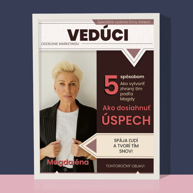 Obálka Časopisu: Vedúci - Zarámováná Tlač 30X40 (Vertikálne)