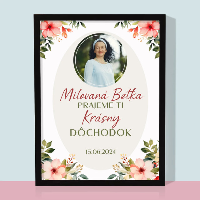 Fotografia A Podpis: Najlepší Dôchodok - Zarámováná Tlač 30X40 (Vertikálne)