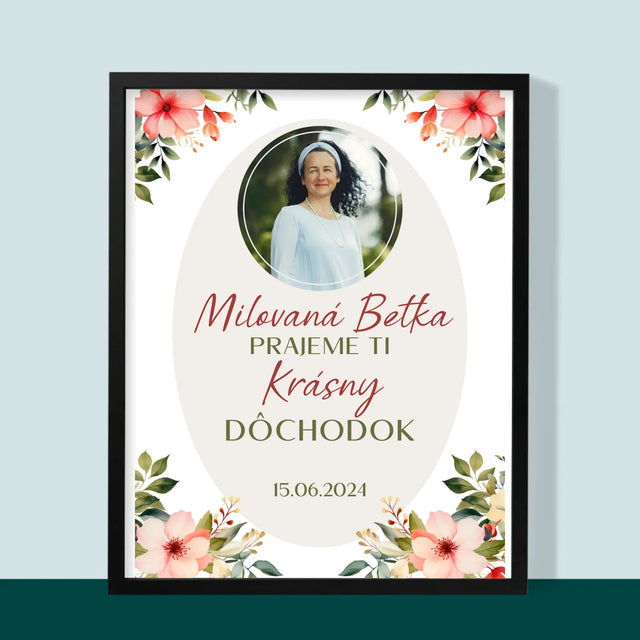 Fotografia A Podpis: Najlepší Dôchodok - Zarámováná Tlač 30X40 (Vertikálne)