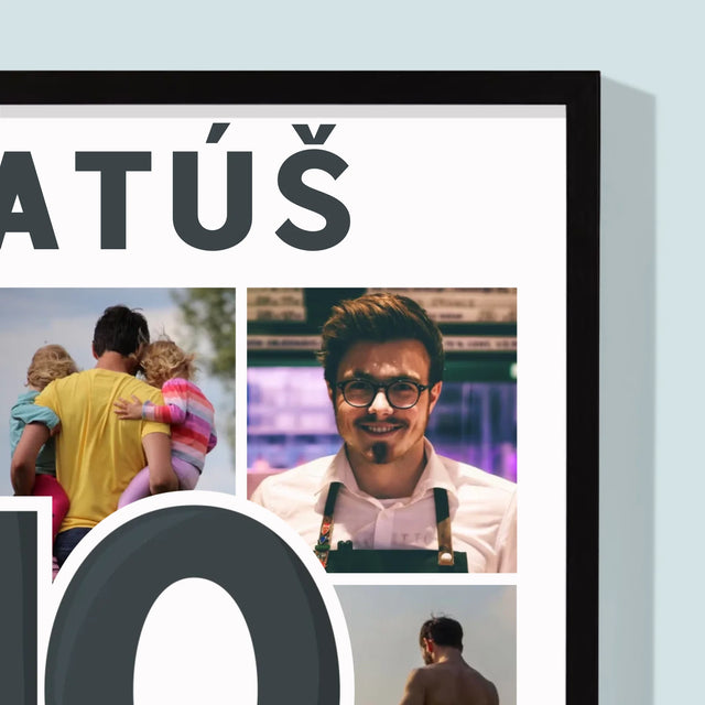 Fotokoláž: 40 Rokov - Zarámováná Tlač 30X40 (Vertikálne)