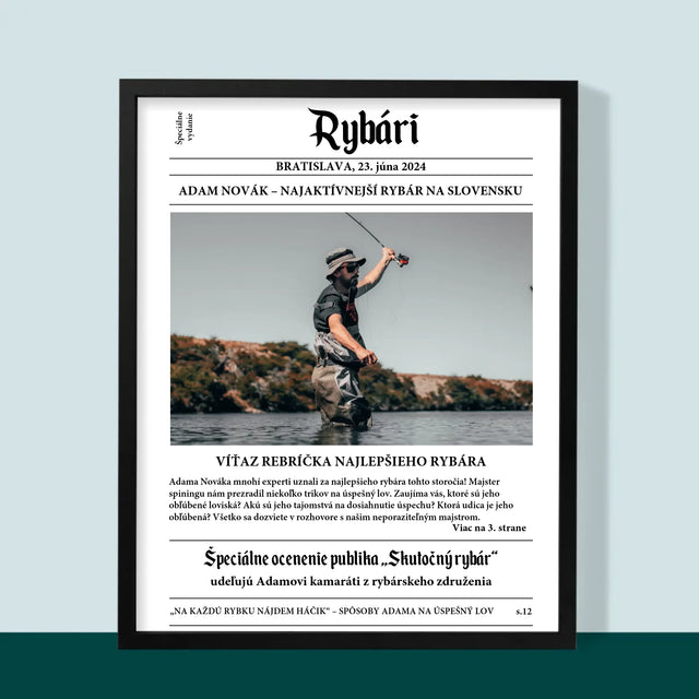 Fotografia A Podpis: Rybári - Zarámováná Tlač 30X40 (Vertikálne)