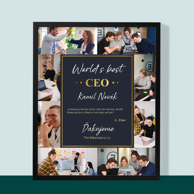 Fotokoláž: Najlepší Šéf - Zarámováná Tlač 30X40 (Vertikálne)