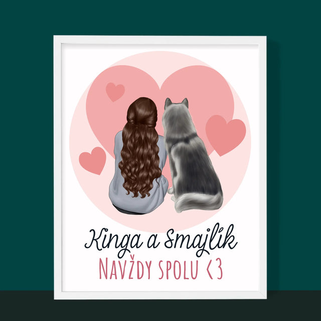 Tvorenie Postavy: Psí Kamarát - Zarámováná Tlač 30X40 (Vertikálne)