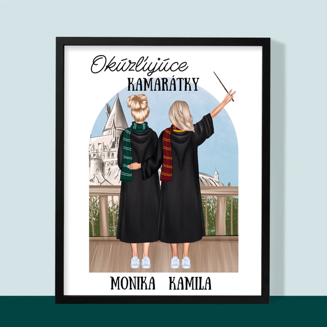 Tvorenie Postavy: Okúzľujúce Kamarátky - Zarámováná Tlač 30X40 (Vertikálne)