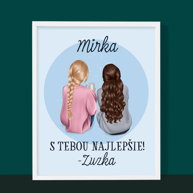 Tvorenie Postavy: Priateľky - Zarámováná Tlač 30X40 (Vertikálne)