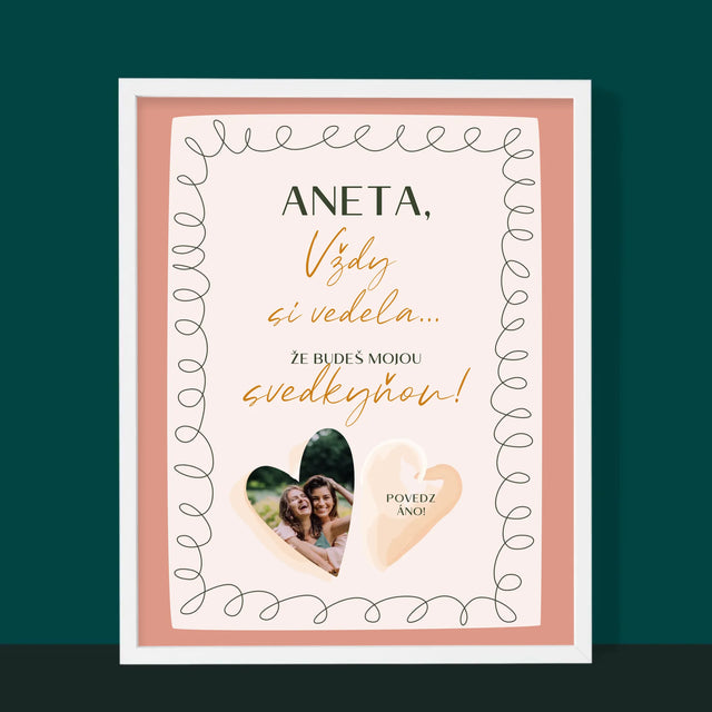 Fotografia A Podpis: Vždy Si Vedela - Zarámováná Tlač 30X40 (Vertikálne)