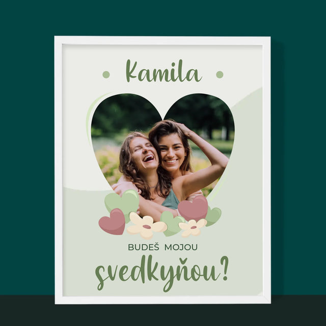 Fotografia A Podpis: Budeš Mojou Svedkyňou Kvety - Zarámováná Tlač 30X40 (Vertikálne)