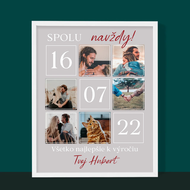Fotokoláž: Spolu Navždy! - Zarámováná Tlač 30X40 (Vertikálne)