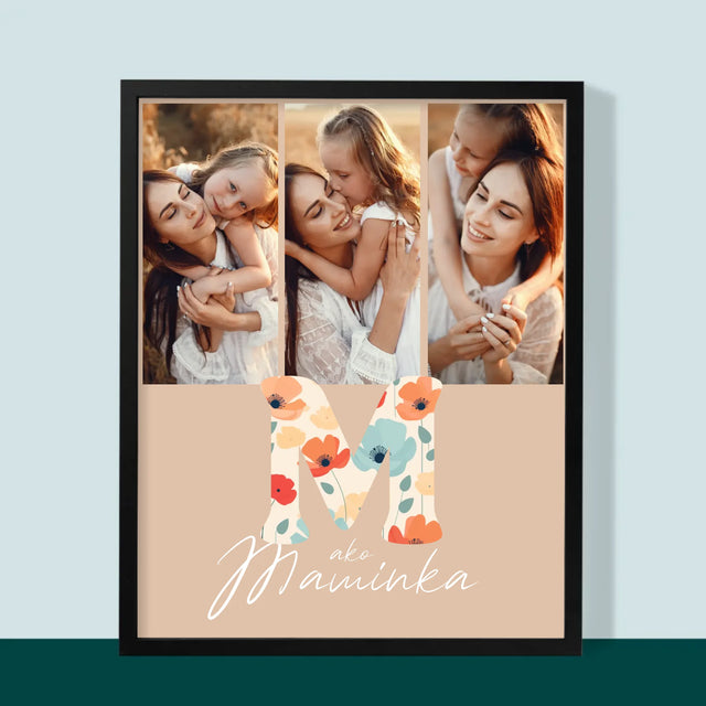 Fotokoláž: M Ako Maminka - Zarámováná Tlač 30X40 (Vertikálne)