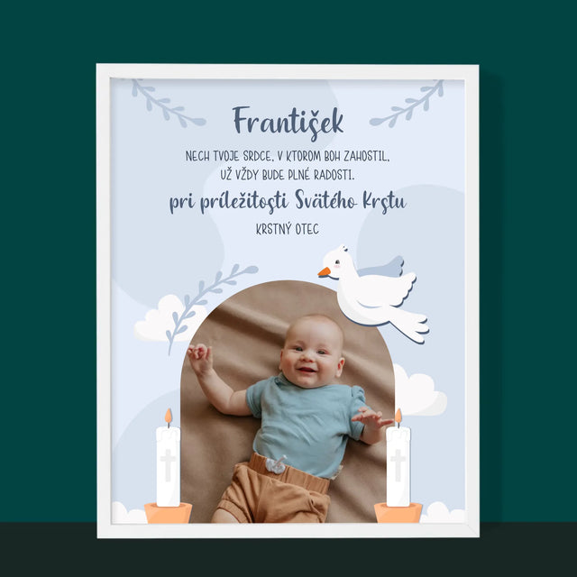 Fotografia A Podpis: Pri Príležitosti Svätého Krstu - Zarámováná Tlač 30X40 (Vertikálne)