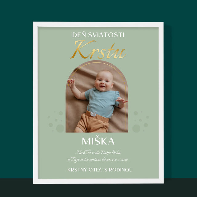 Fotografia A Podpis: Sviatosť Krstu - Zarámováná Tlač 30X40 (Vertikálne)