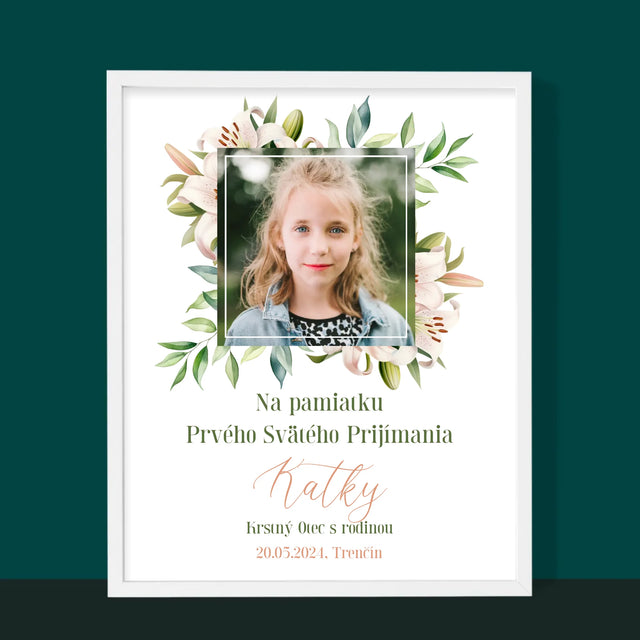 Fotografia A Podpis: Na Pamiatku 1. Sv Prijímania - Zarámováná Tlač 30X40 (Vertikálne)