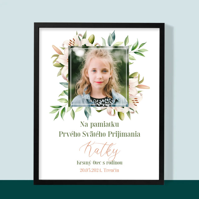 Fotografia A Podpis: Na Pamiatku 1. Sv Prijímania - Zarámováná Tlač 30X40 (Vertikálne)