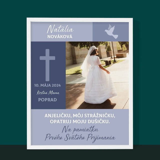 Fotografia A Podpis: Strážny Anjel 1. Sv Príjimanie - Zarámováná Tlač 30X40 (Vertikálne)