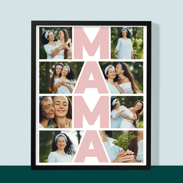 Fotokoláž: Mama Fotokoláž - Zarámováná Tlač 30X40 (Vertikálne)