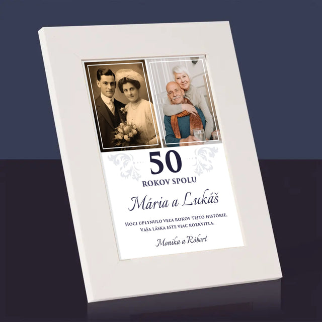 Fotokoláž: Spolu Už Roky - Rámček Na Fotografiu (Vertikálne)