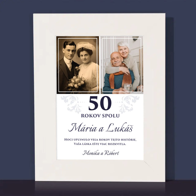 Fotokoláž: Spolu Už Roky - Rámček Na Fotografiu (Vertikálne)