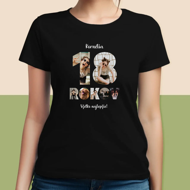 Slovo Z Fotografií: 18 Rokov Z Tvojich Fotografií - Dámske Tričko