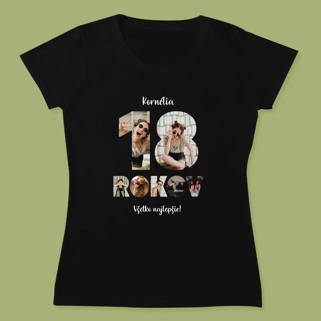 Slovo Z Fotografií: 18 Rokov Z Tvojich Fotografií - Dámske Tričko