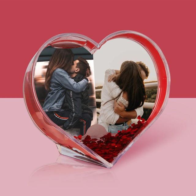 Fotokoláž: 2 Fotografie - Snehová Guľa - Srdce