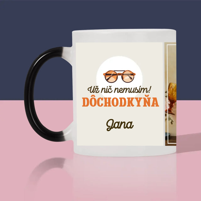 Fotografia A Podpis: Nič Nemusím! Dôchodkyňa - Hrnček
