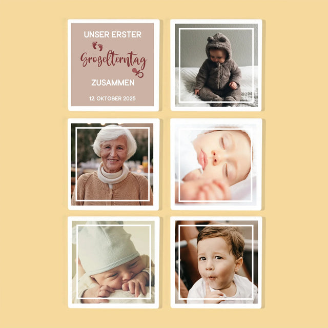 Fotokolaż: Pierwszy Dzień Babci - Podkładki Pod Kubki | DE