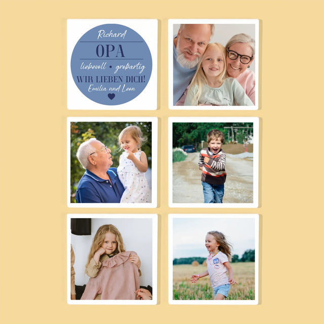 Fotokolaż: Kochany Dziadek - Podkładki Pod Kubki | DE