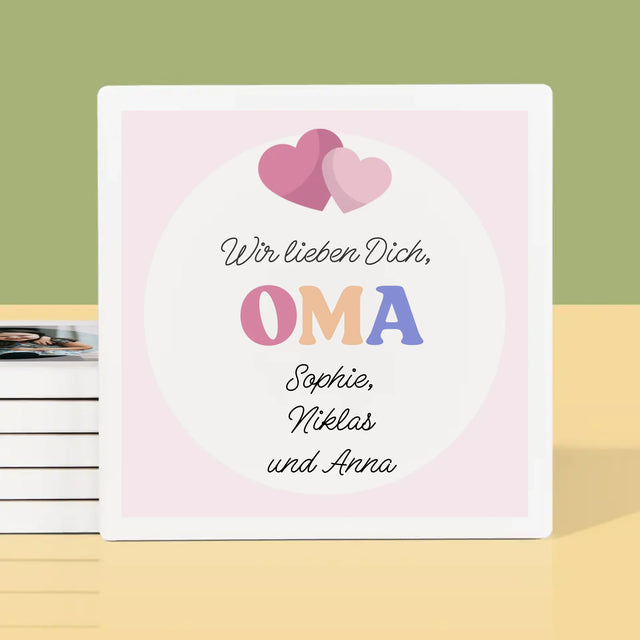 Fotokolaż: Kocham Cię Babciu - Podkładki Pod Kubki | DE