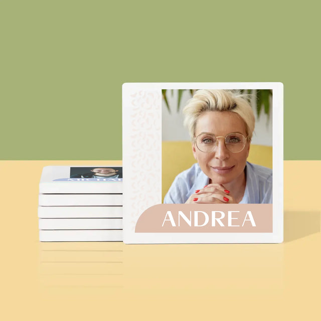 Zdjęcie i Podpis: Wasze Imiona - Podkładki Pod Kubki | DE