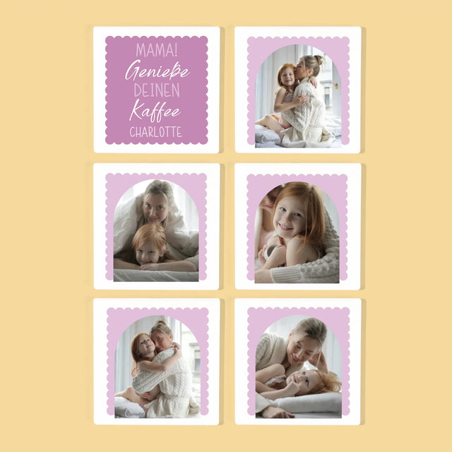 Fotokolaż: Pysznej Kawusi Mama - Podkładki Pod Kubki | DE
