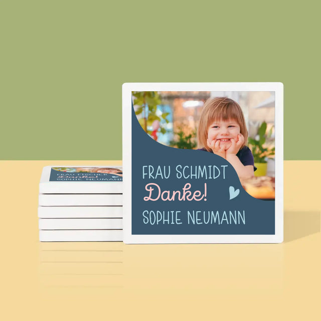 Zdjęcie i Podpis: Pamiątka Dla Przedszkolanki - Podkładki Pod Kubki | DE