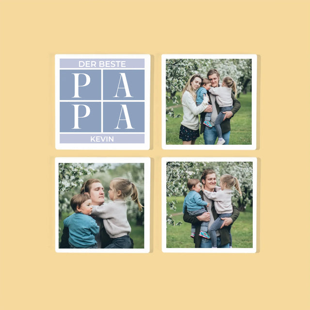 Fotokolaż: Najlepszy Tata - Podkładki Pod Kubki | DE