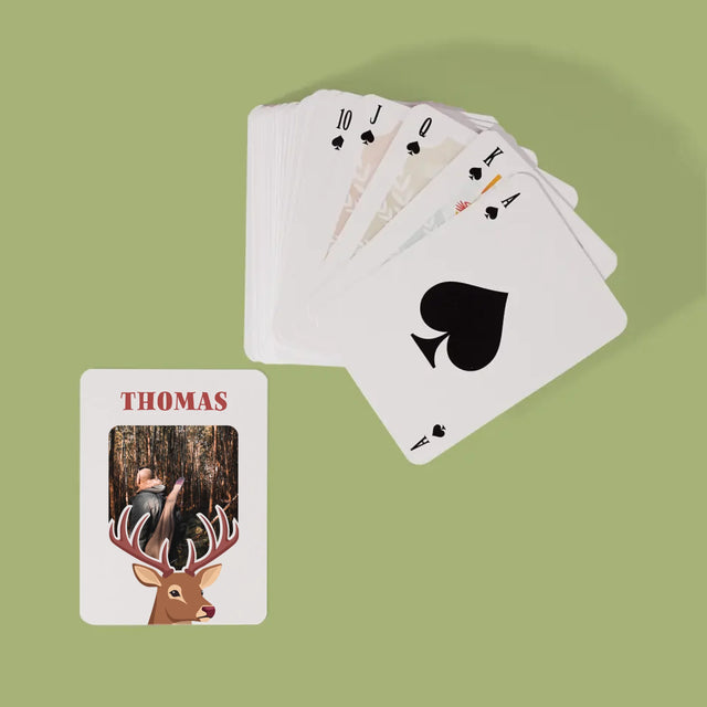 Zdjęcie I Podpis: Jeleń - Karty Do Gry | DE